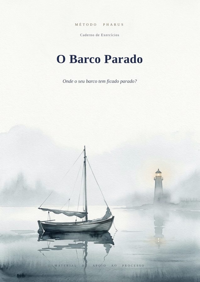Capa do caderno O Barco Parado — onde o seu barco tem ficado parado?