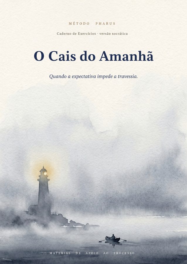 Capa do caderno O Cais do Amanhã — quando a expectativa impede a travessia.