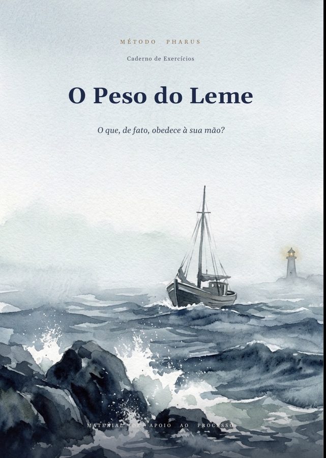 Capa do caderno O Peso do Leme — o que, de fato, obedece à sua mão?
